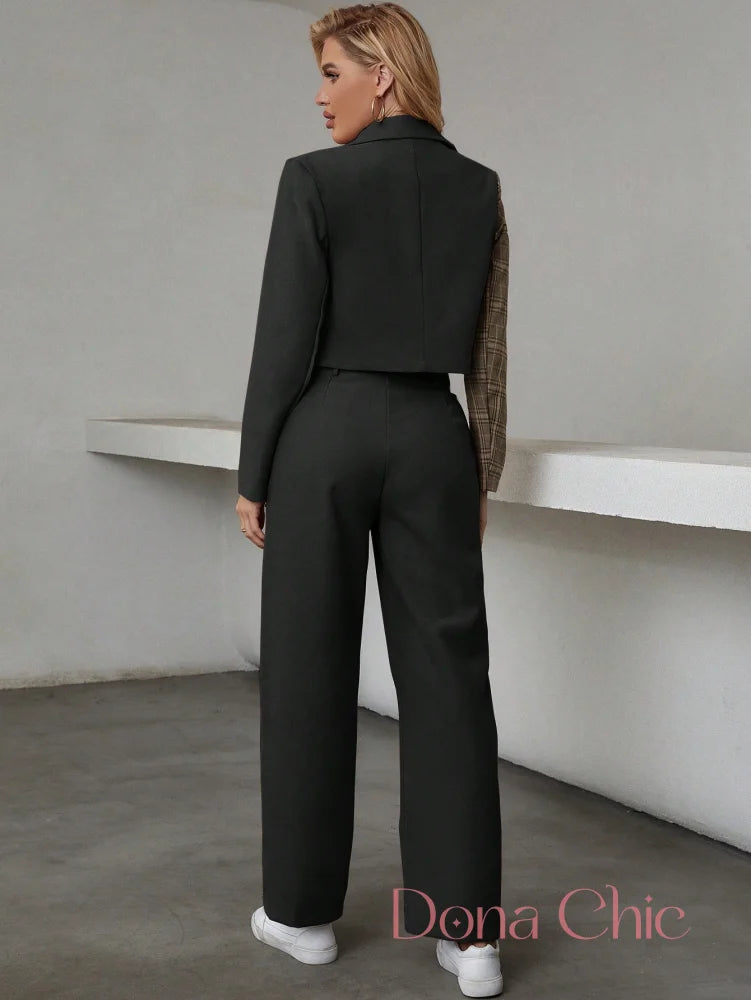 Conjunto Blazer Assimétrico Com Calça De Alfaiataria Conjunto Blazer Assimétrico Com Calça De Alfaiataria