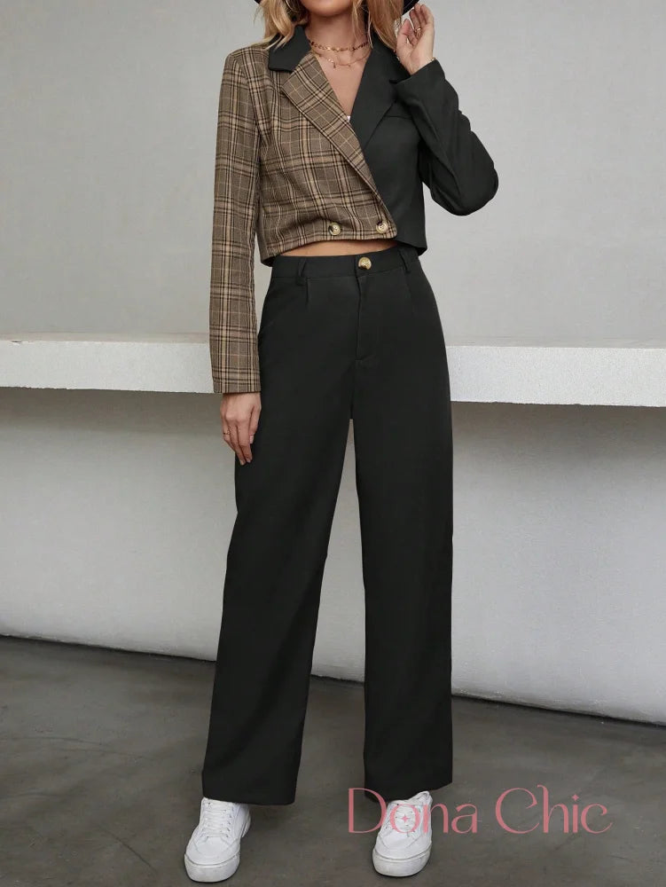 Conjunto Blazer Assimétrico Com Calça De Alfaiataria Conjunto Blazer Assimétrico Com Calça De Alfaiataria