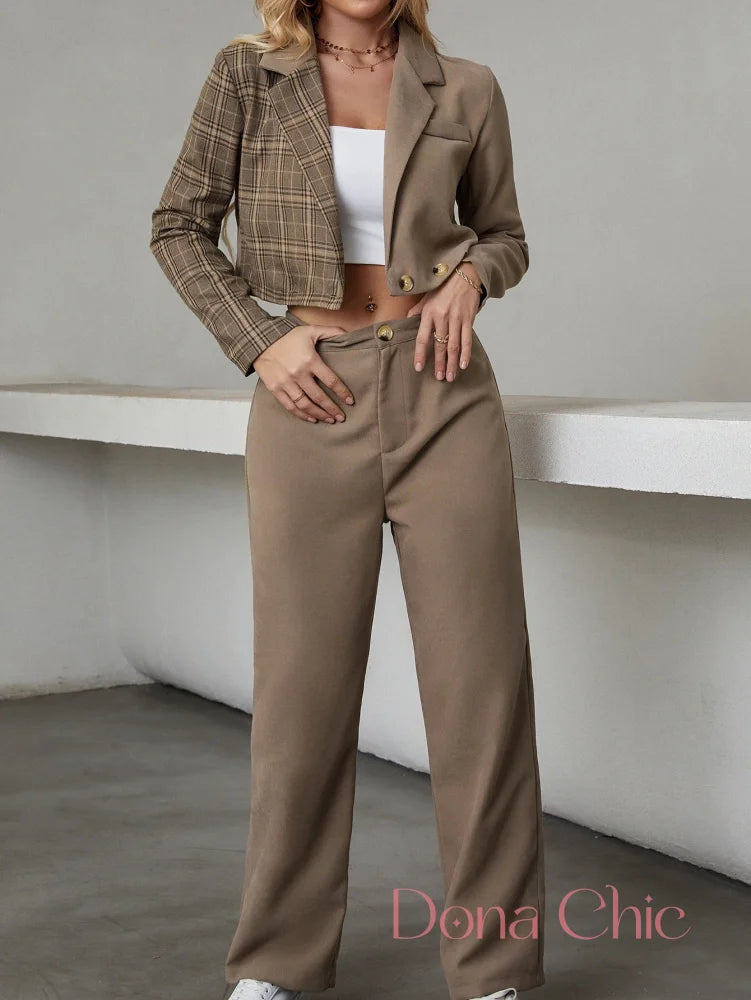 Conjunto Blazer Assimétrico Com Calça De Alfaiataria Conjunto Blazer Assimétrico Com Calça De Alfaiataria