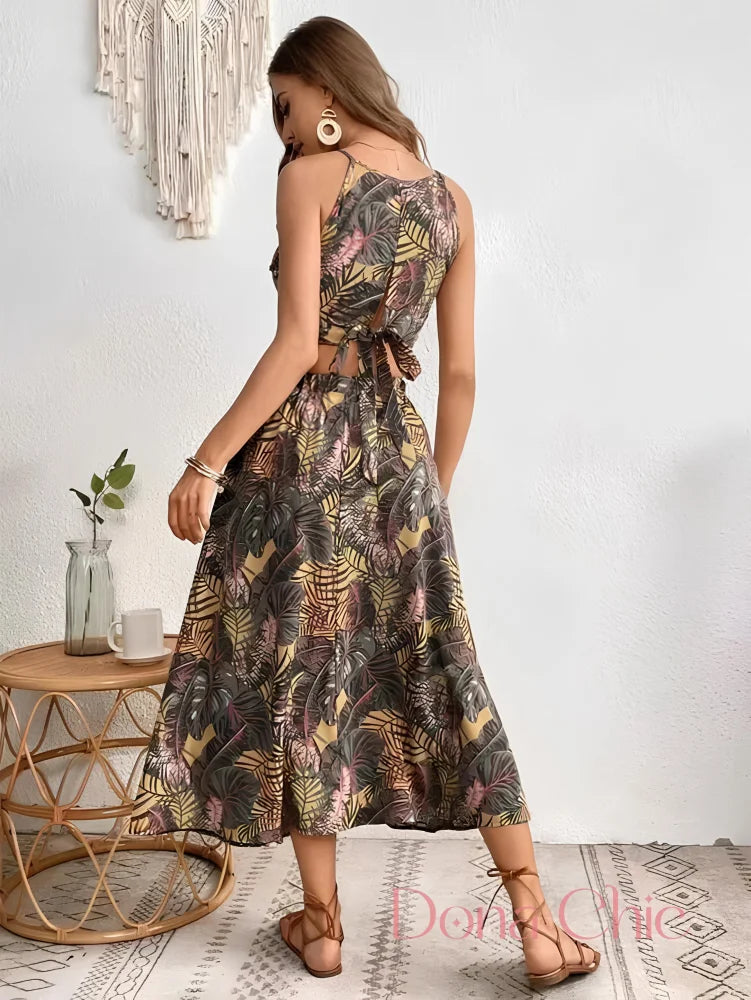 Conjunto Estampado Com Fenda Lateral E Blusa Cropped Conjunto Blusa Lisa Com Short Floral E Babado Duplo