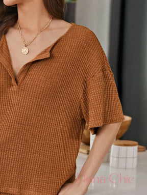 Conjunto Blusa Oversized Com Short Canelado Conjunto Blusa Oversized Com Short Canelado