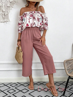 Conjunto Ciganinha Floral Com Calça Pantalona Leve Conjunto Ciganinha Floral Com Calça Pantalona Leve