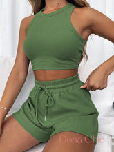 Conjunto Cropped Com Alça Larga E Short Cintura Alta P Conjunto Cropped Com Alça Larga E Short Cintura Alta