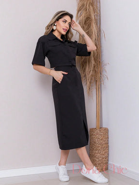 Conjunto Cropped Com Saia Midi E Fenda Frontal Conjunto Cropped Com Saia Midi E Fenda Frontal