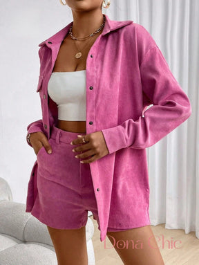 Conjunto De Alfaiataria Com Camisa E Short Moderno Conjunto De Alfaiataria Com Camisa E Short Moderno