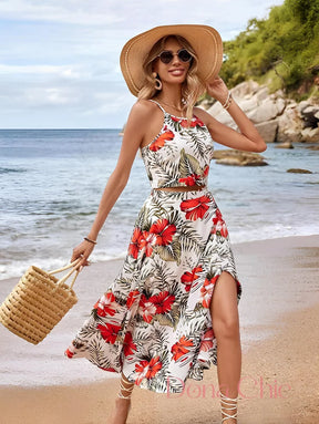Conjunto Estampado Com Fenda Lateral E Blusa Cropped Conjunto Blusa Lisa Com Short Floral E Babado Duplo