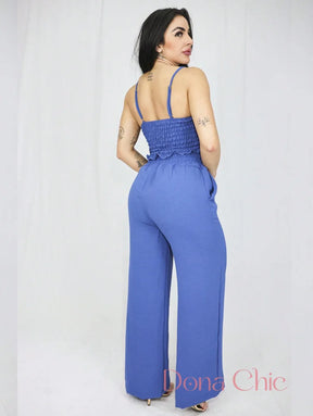 Conjunto Macacão Com Cinto E Calça Pantalona Conjunto Macacão Com Cinto E Calça Pantalona