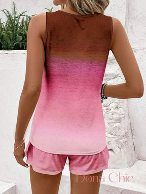 Conjunto Regata Degradê Com Short Ajustável Conjunto Regata Degradê Com Short Ajustável