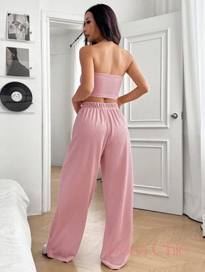 Conjunto Tomara Que Caia Canelado Com Calça Conforto Conjunto Tomara Que Caia Canelado Com Calça Conforto
