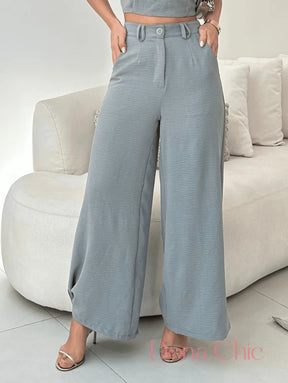 Conjunto Tomara Que Caia Com Calça Alfaiatada Fluida Conjunto Tomara Que Caia Com Calça Alfaiatada Fluida