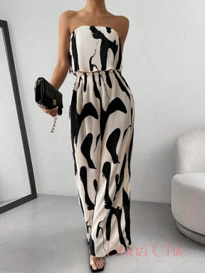 Conjunto Tomara Que Caia Com Calça Pantalona Plissada Conjunto Tomara Que Caia Com Calça Pantalona Plissada