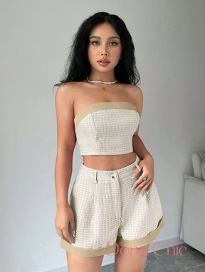 Conjunto Tomara Que Caia Com Short De Dobra Fixa Conjunto Tomara Que Caia Com Short De Dobra Fixa